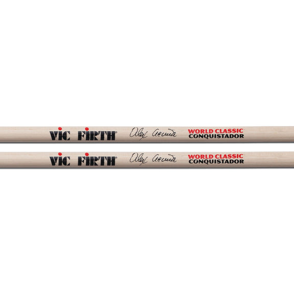 World Classic Alex Acuña "Clear Conquistador" Timbale Sticks Vic Firth