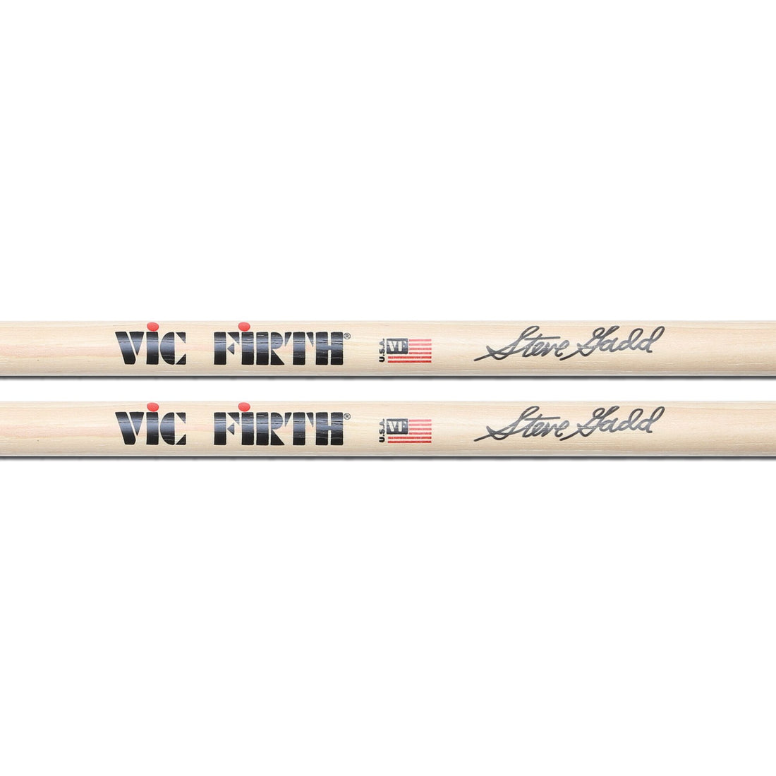 Baquetas Vic Firth Signature Steve Gadd Natural - Madera De Nogal, Punta De Barril, 40 Cm