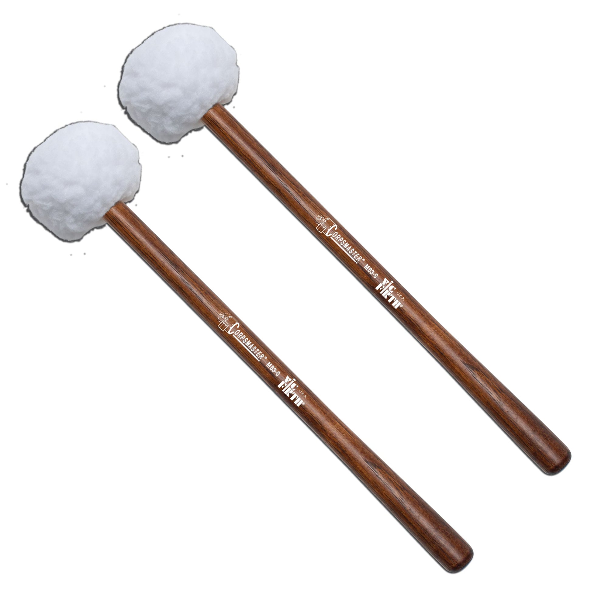 MB3S - Corpsmaster Bass Mallets - Large Head, Soft – Vic Firth