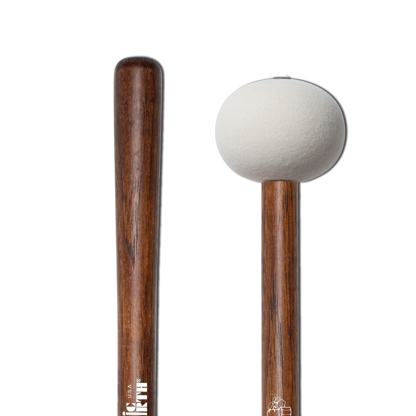 MB4H - Corpsmaster Marching Bass - Extra Large Head, Hard Mallets