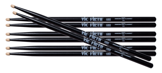 American Classic® 5A Black Drumsticks Value Pack